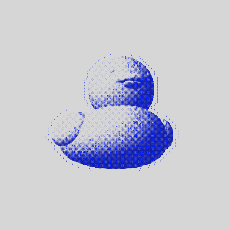 ASCII文字をまとったひよこの別バリエーション